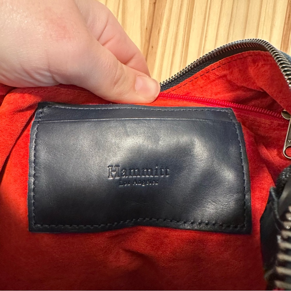 Hammitt Los Angeles Andrew Crossbody Shoulder Bag - blue pebbled leather NICE - Picture 8 of 14